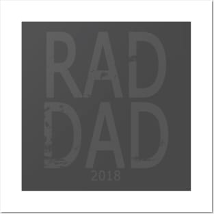 Distressed RAD DAD T-shirt, Father's Day Daddy Grandfather Funny Humor Gift Posters and Art